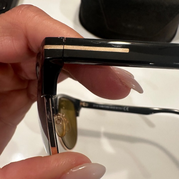 Tom Ford Sunglasses Fany Black/Gold Mirrored TF 368 with Case - Picture 4 of 15